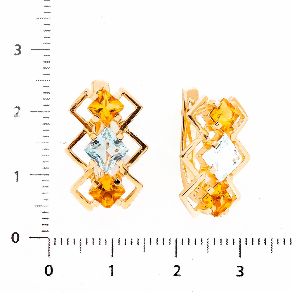 Серьги из красного золота 585 пробы