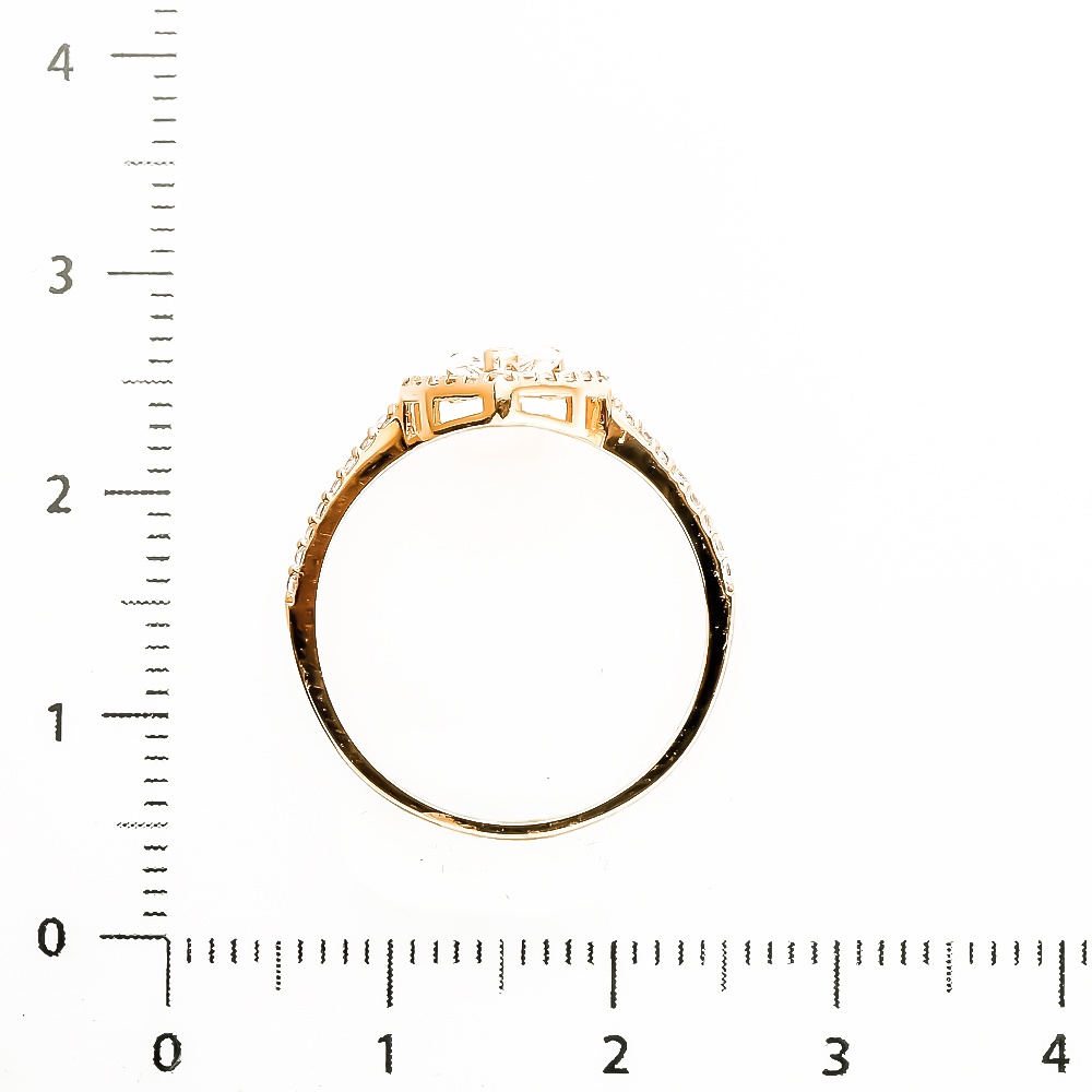 Кольцо из комбинированного золота 375 пробы