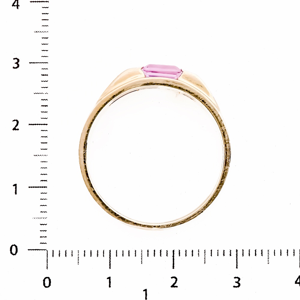 Кольцо с аметистом из белого золота 585 пробы