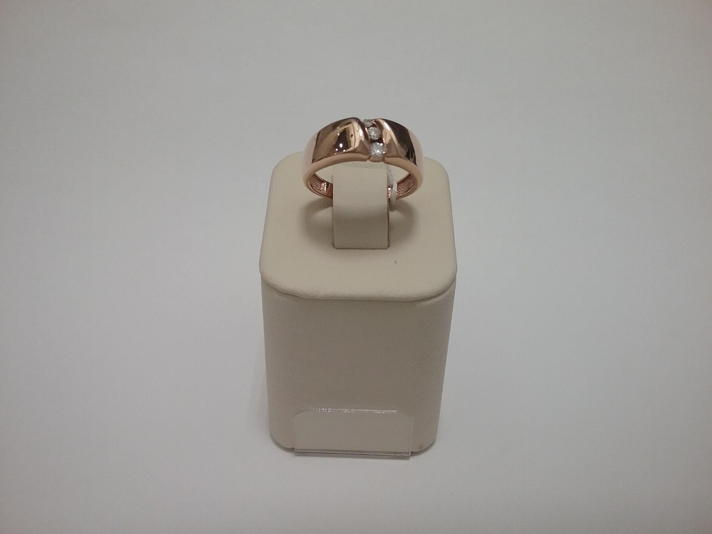 Кольцо с бриллиантом из комбинированного золота 583 пробы