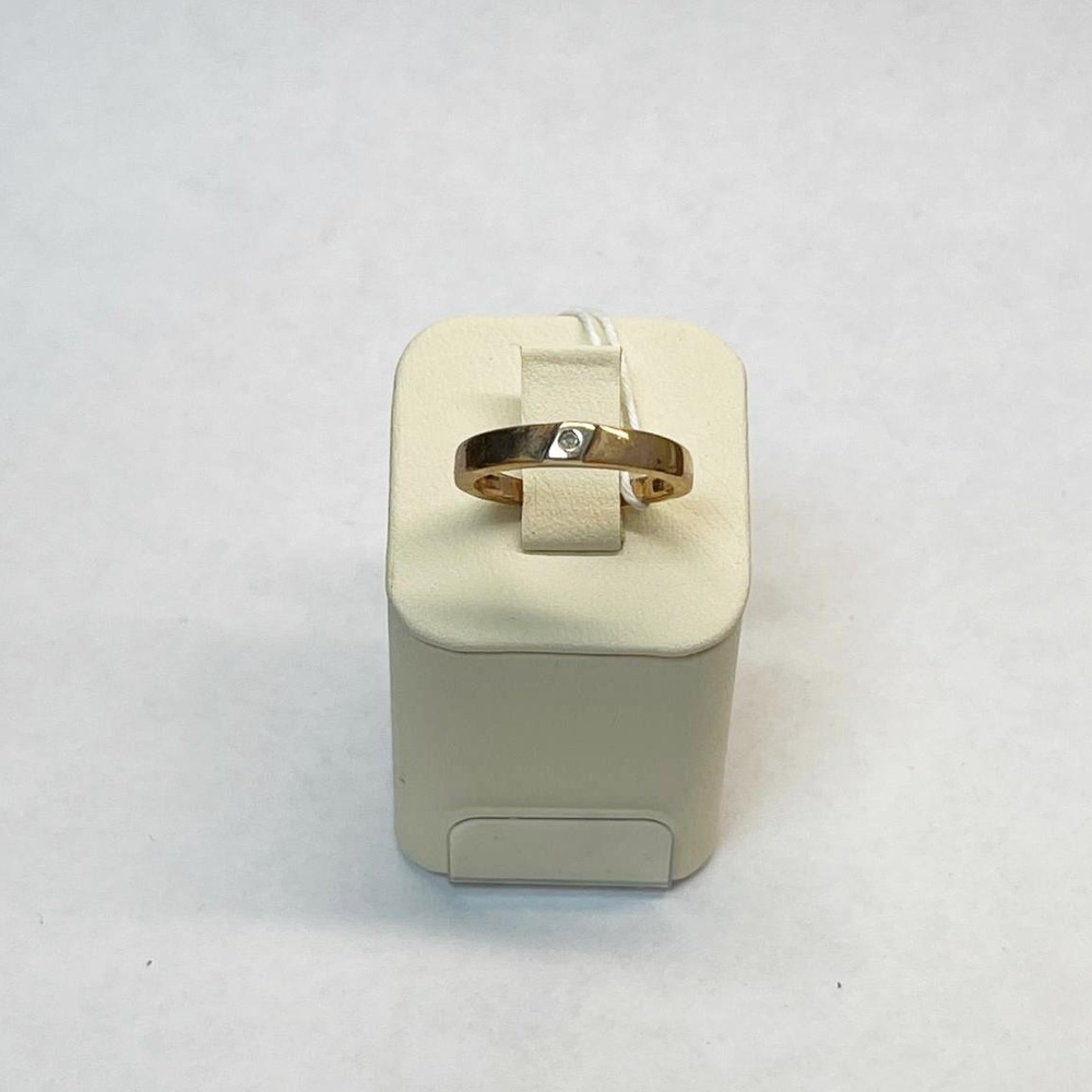 Кольцо с бриллиантом из красного золота 375 пробы