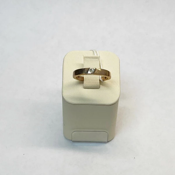 Кольцо с бриллиантом из красного золота 375 пробы 1