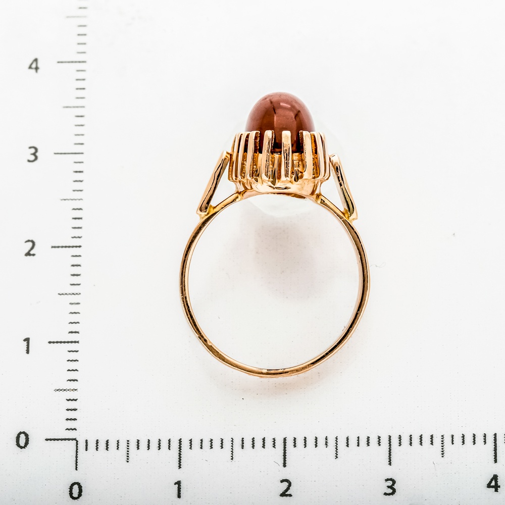 Кольцо с недрагоценной вставкой из красного золота 583 пробы