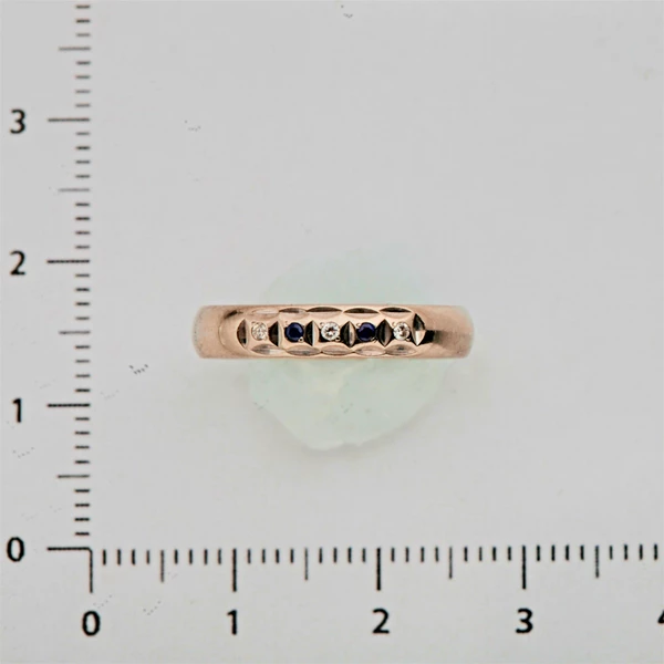 Кольцо с сапфиром из белого золота 585 пробы 2