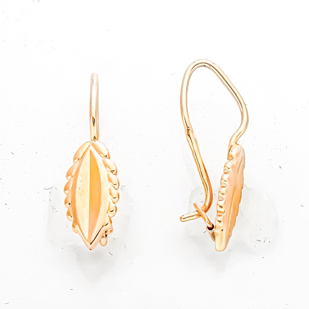 Серьги из красного золота 585 пробы