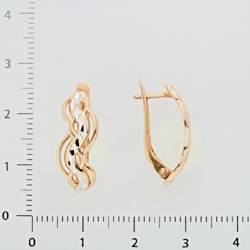 Серьги из красного золота 585 пробы