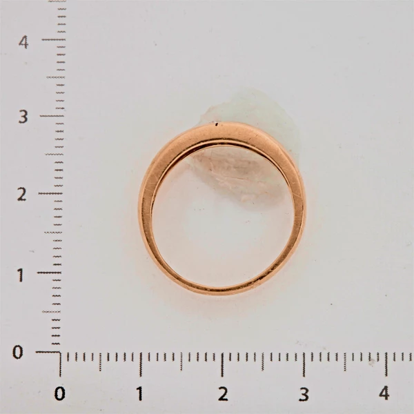 Кольцо обручальное с бриллиантом из желтого золота 750 пробы 3