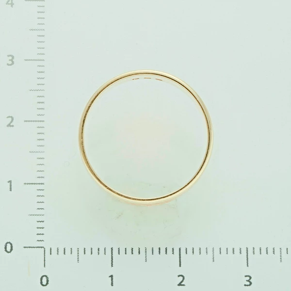 Кольцо обручальное с бриллиантом из желтого золота 585 пробы