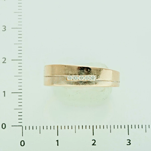 Кольцо с фианитом из белого золота 750 пробы 2