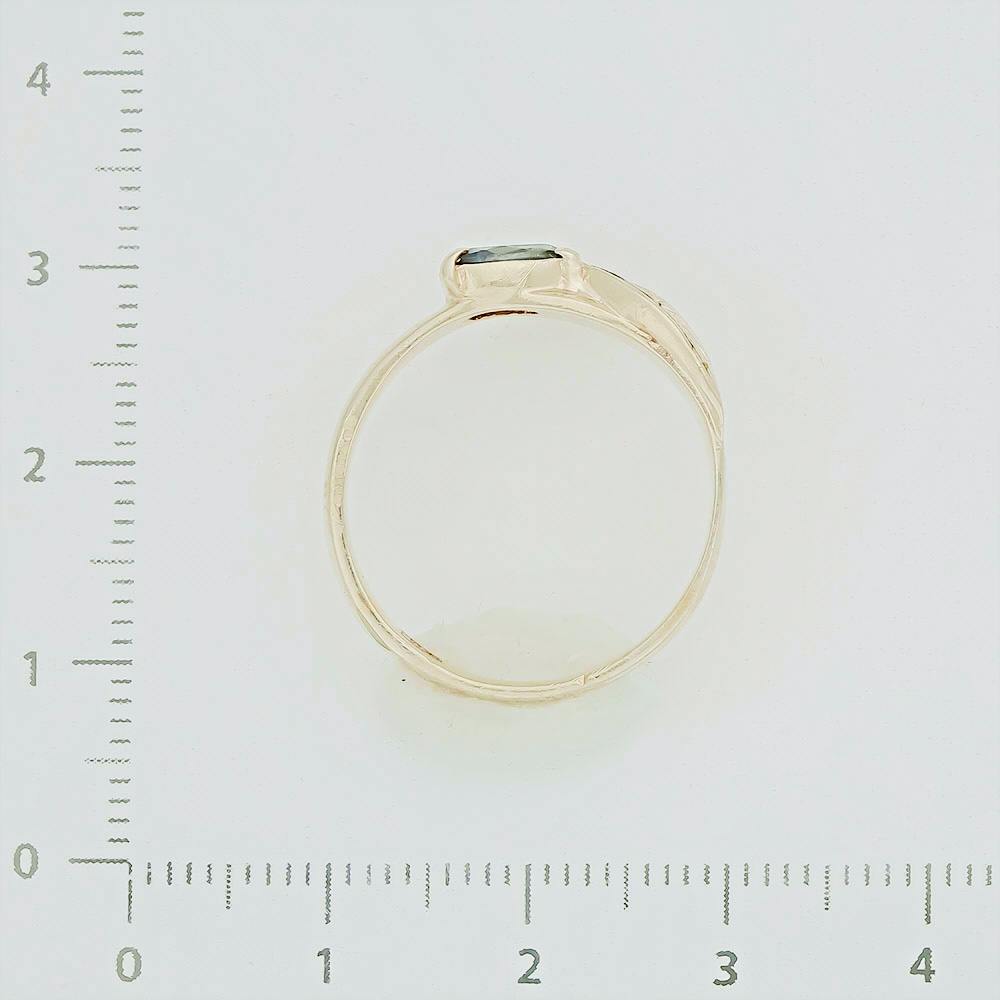 Кольцо с сапфиром из комбинированного золота 585 пробы