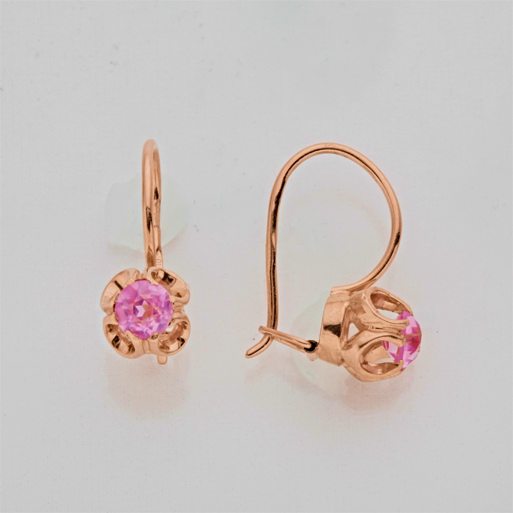 Серьги из красного золота 583 пробы