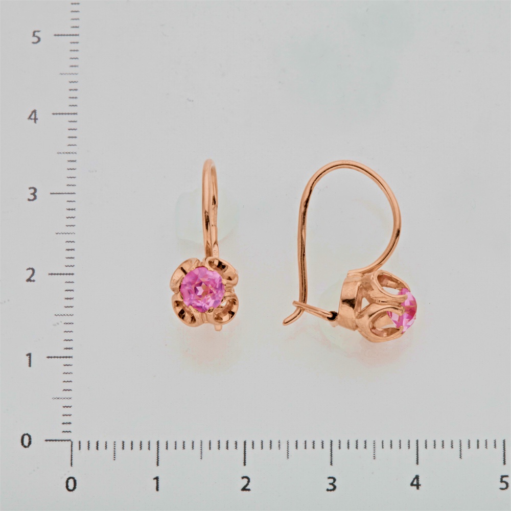 Серьги из красного золота 583 пробы