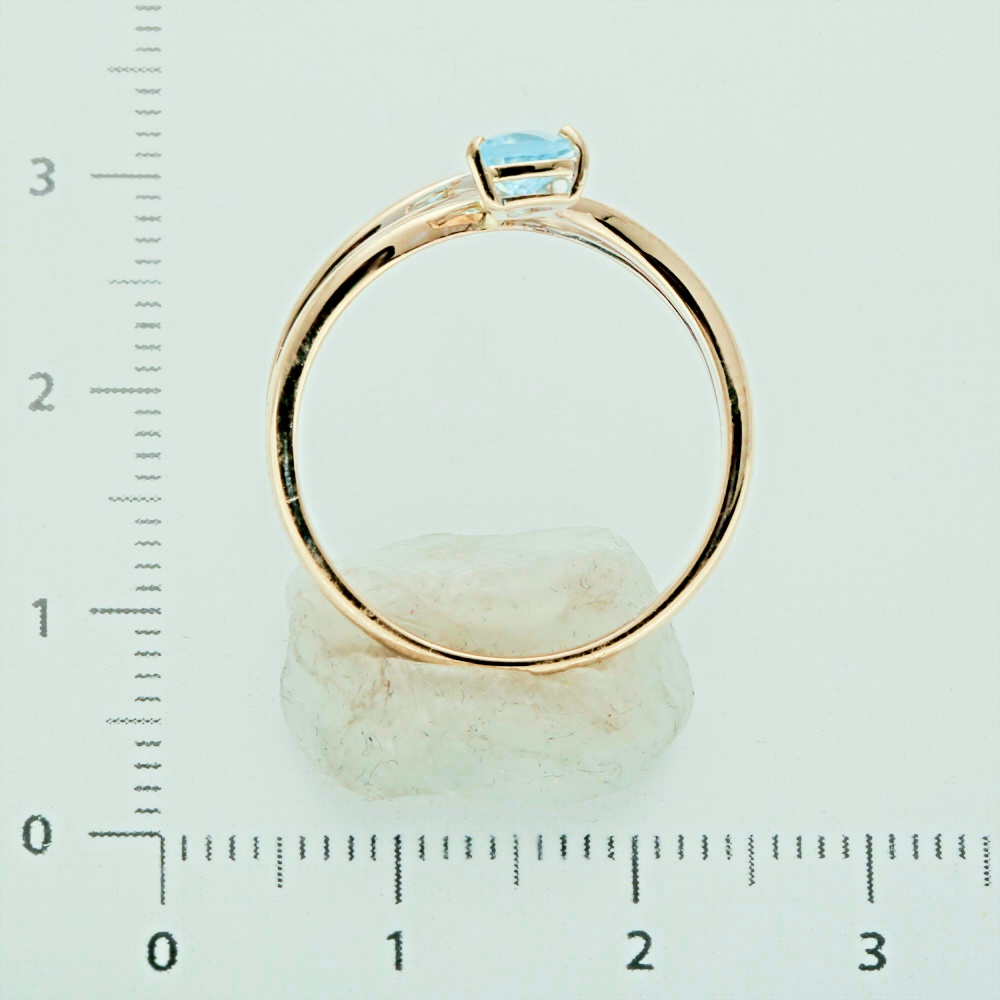 Кольцо с топазом из белого золота 750 пробы