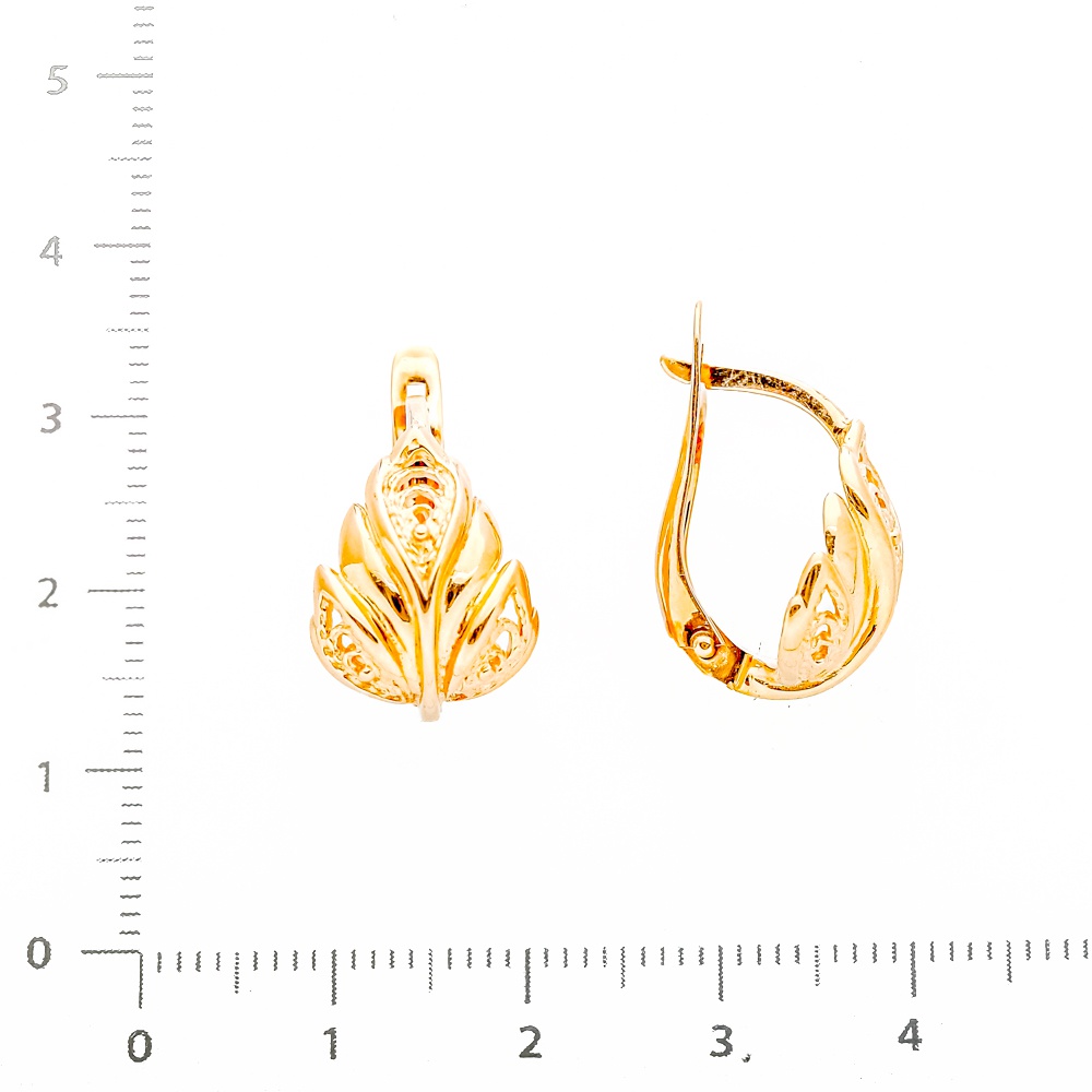 Серьги из красного золота 585 пробы