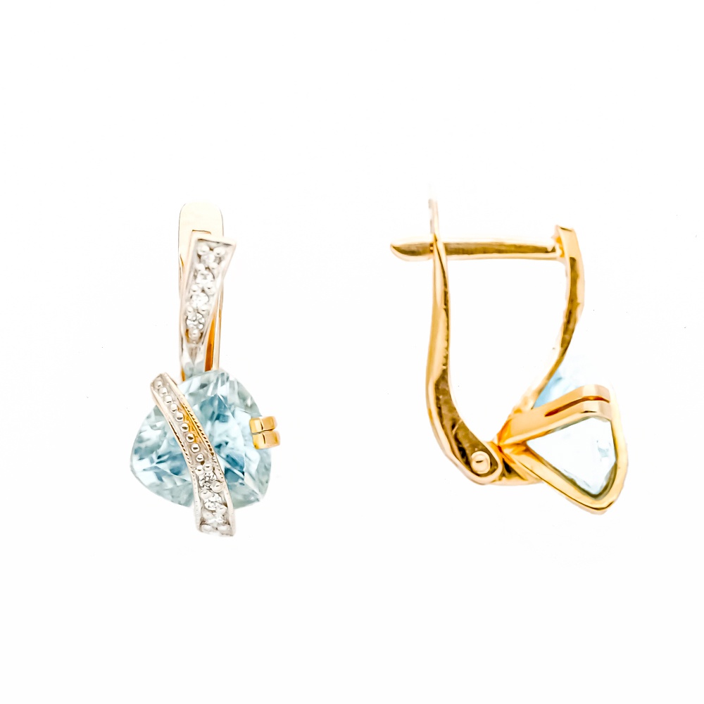 Серьги из красного золота 585 пробы