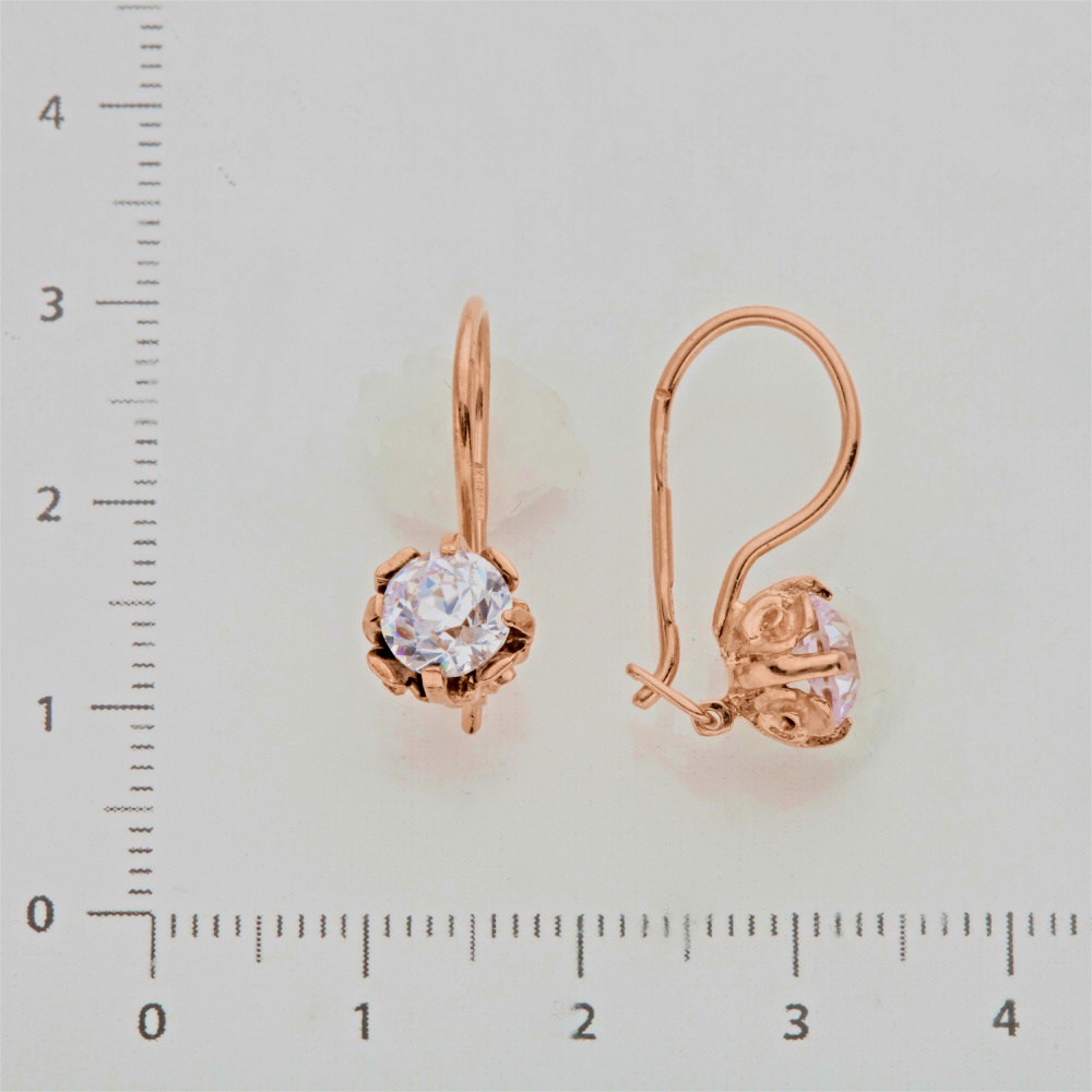 Серьги из красного золота 583 пробы