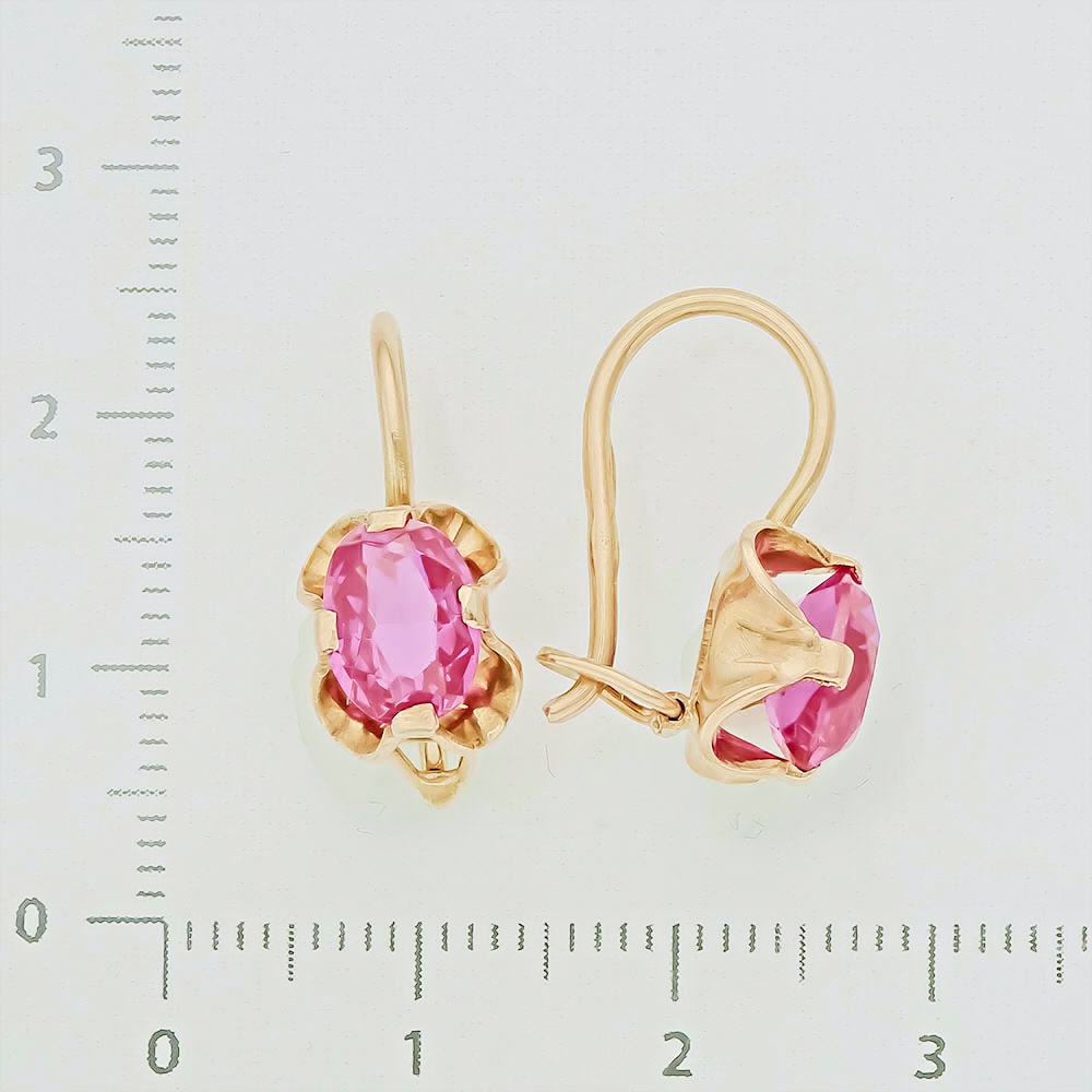 Серьги из красного золота 583 пробы