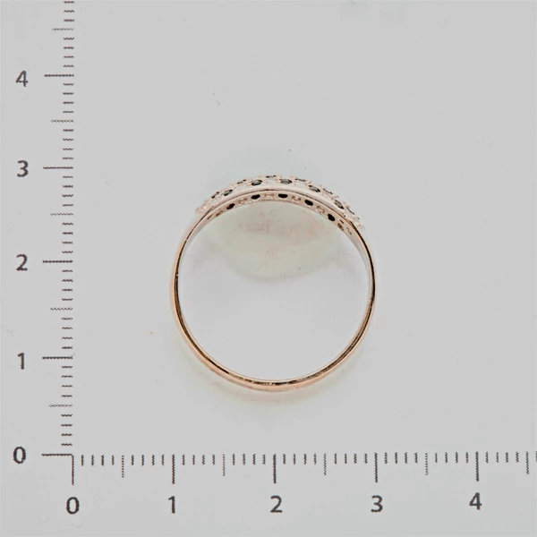 Кольцо с фианитом из белого золота 585 пробы 3