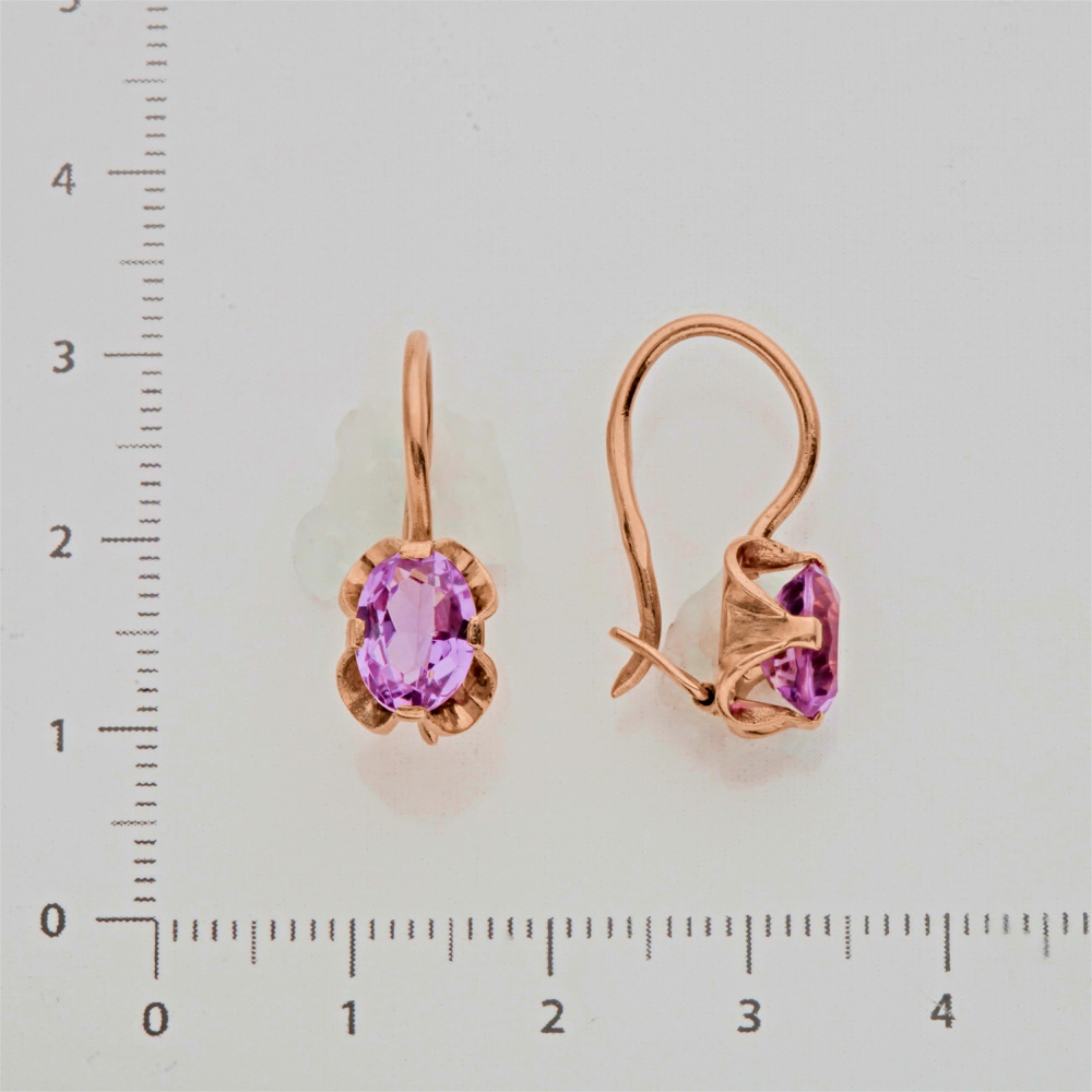Серьги из красного золота 583 пробы