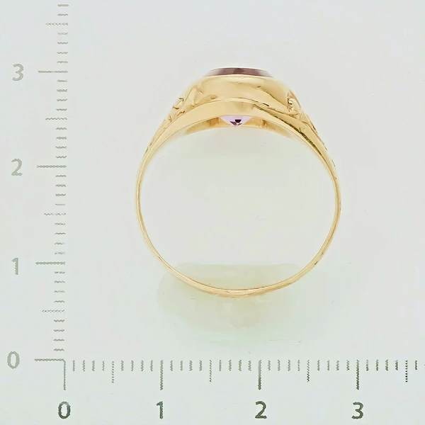 Кольцо с фианитом из желтого золота 500 пробы