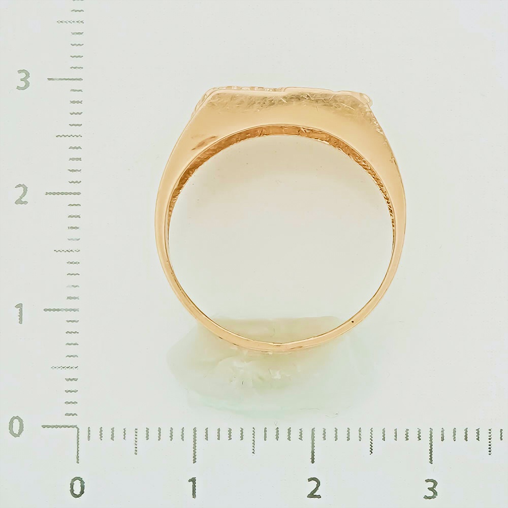 Кольцо с фианитом из красного золота 500 пробы