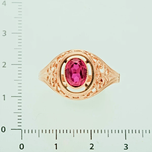 Кольцо из красного золота 583 пробы 2