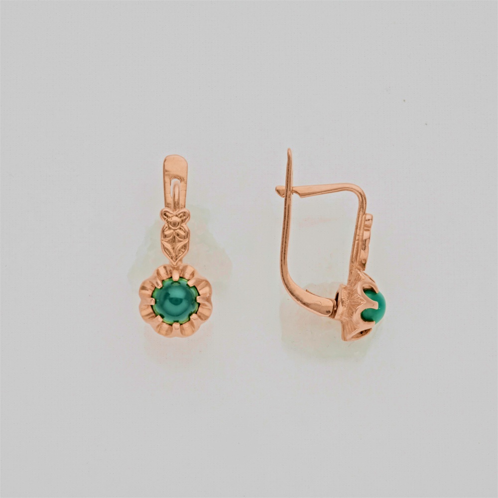 Серьги из красного золота 583 пробы