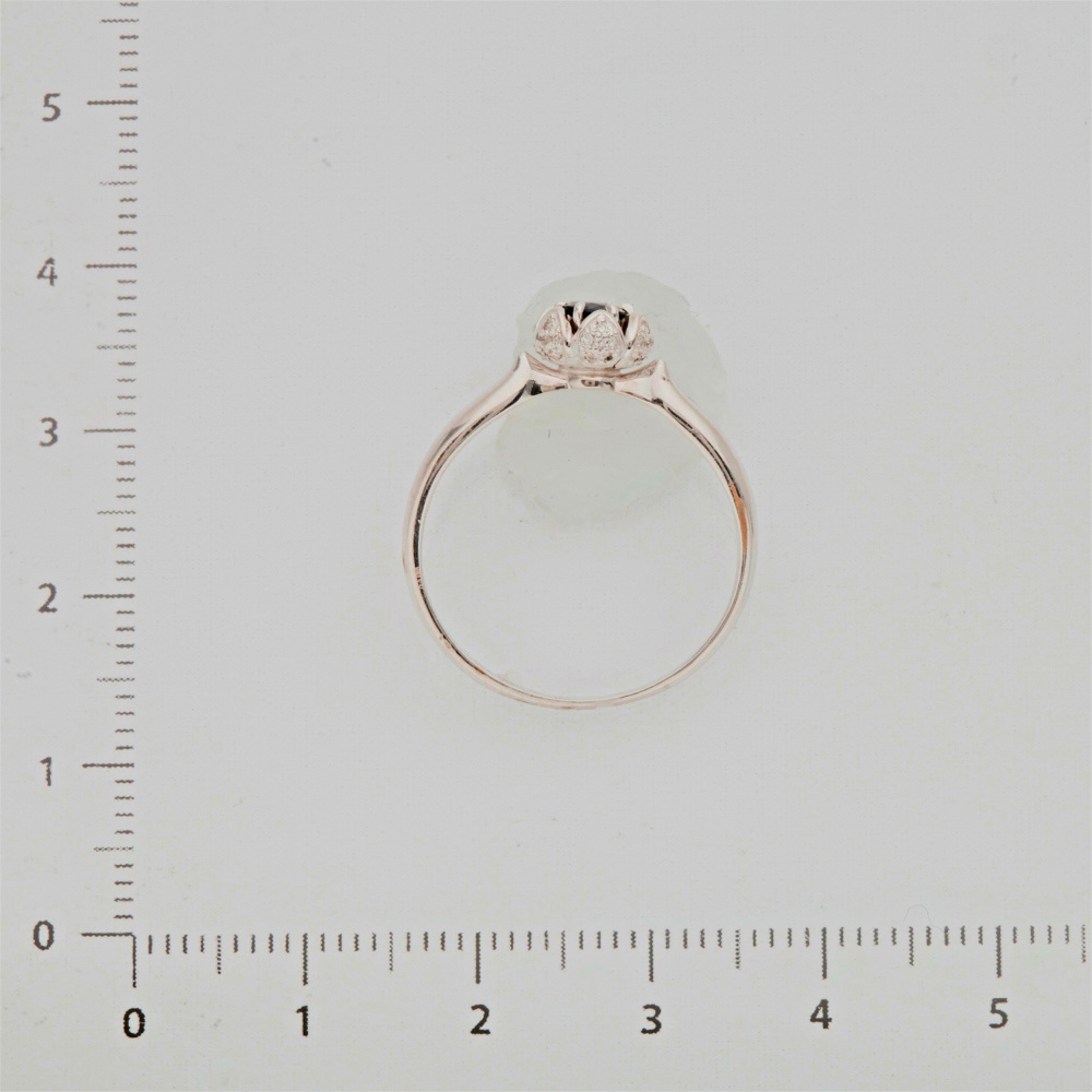 Кольцо с сапфиром из белого золота 585 пробы