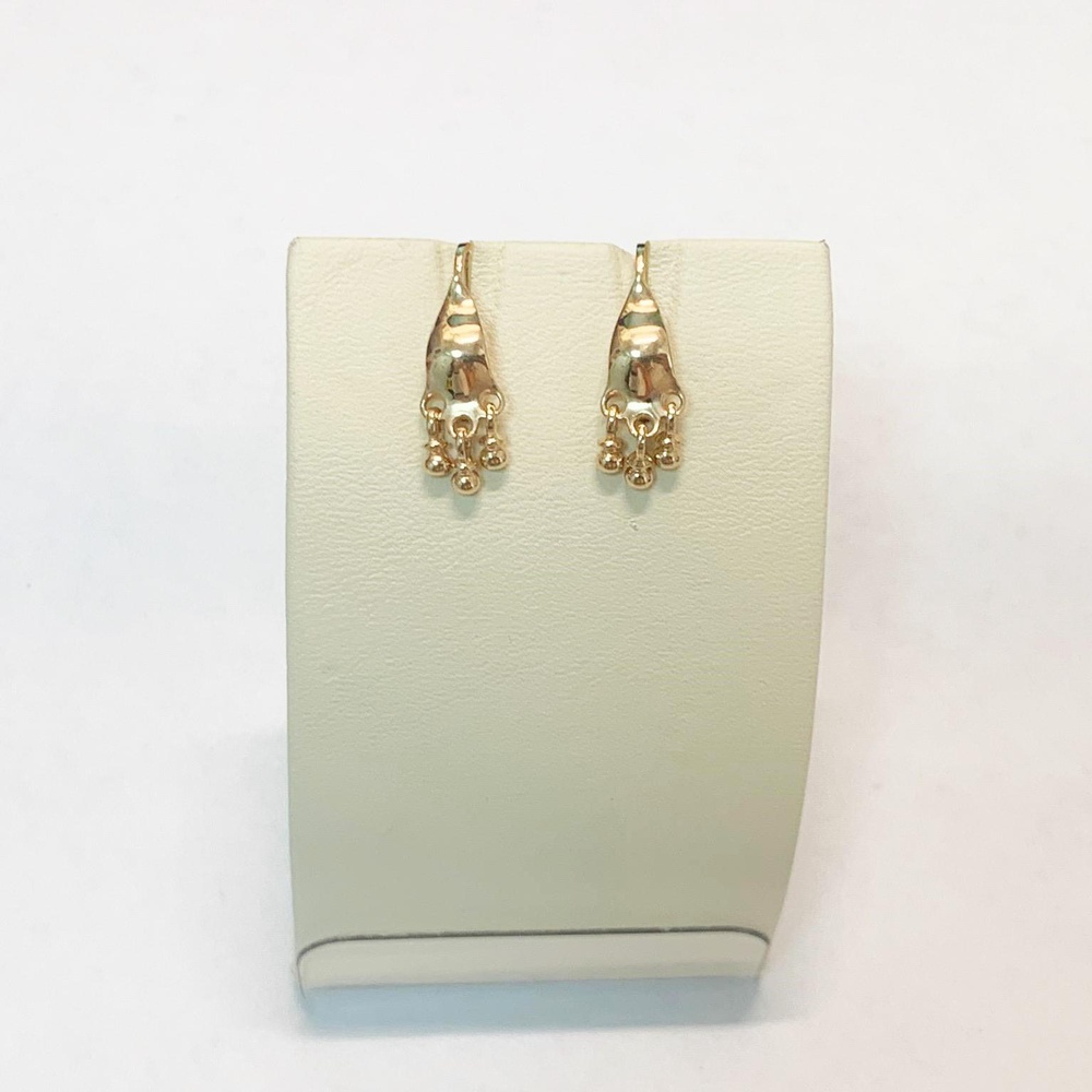 Серьги из красного золота 585 пробы