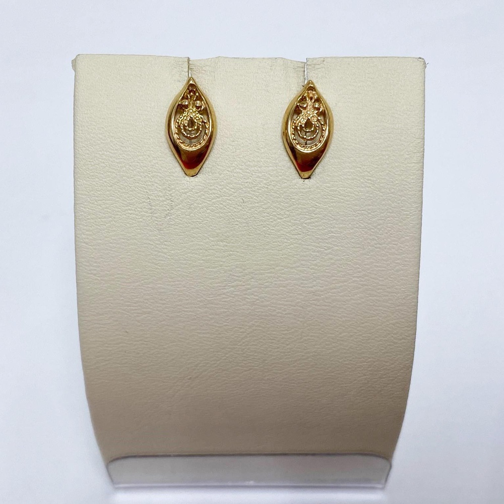 Серьги из красного золота 585 пробы
