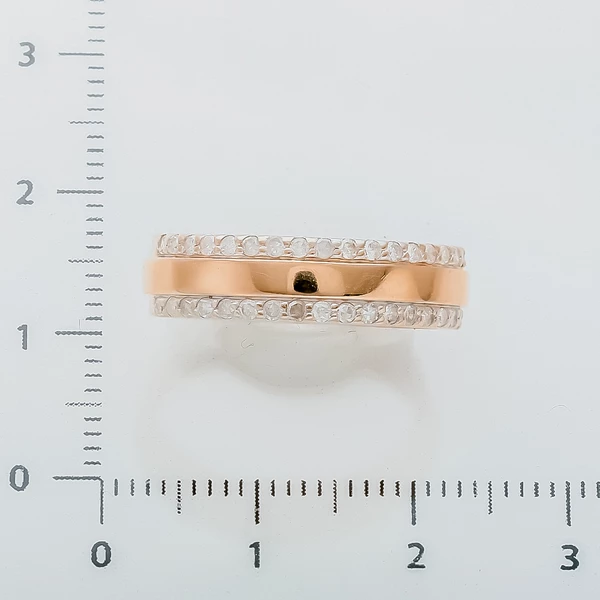 Кольцо с бриллиантом из красного золота 750 пробы