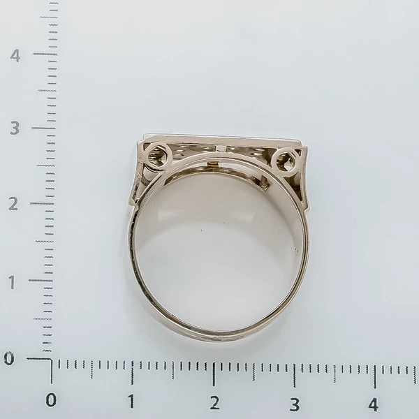 Кольцо с бриллиантами из белого золота 750 пробы