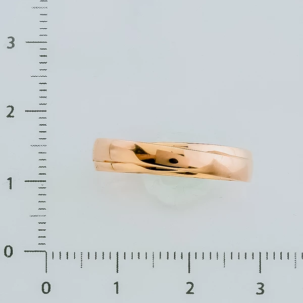 Кольцо обручальное из красного золота 750 пробы 2