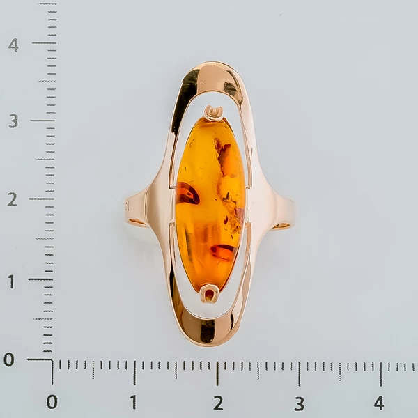 Кольцо с жемчугом из красного золота 583 пробы 2