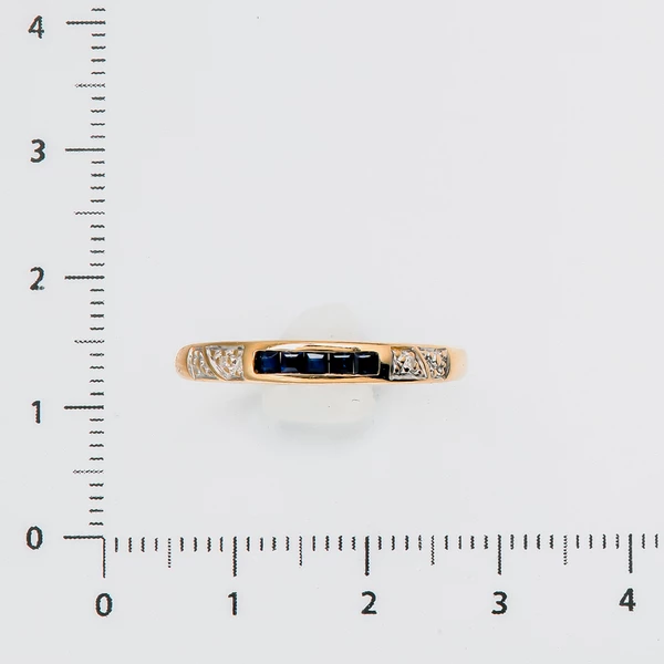 Кольцо с сапфиром из красного золота 583 пробы