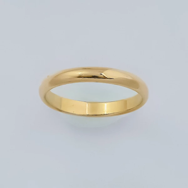 Кольцо обручальное из желтого золота 750 пробы