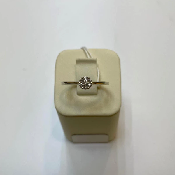 Кольцо с бриллиантом из белого золота 750 пробы