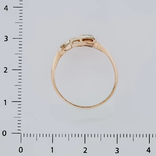 Кольцо с сапфиром из красного золота 585 пробы